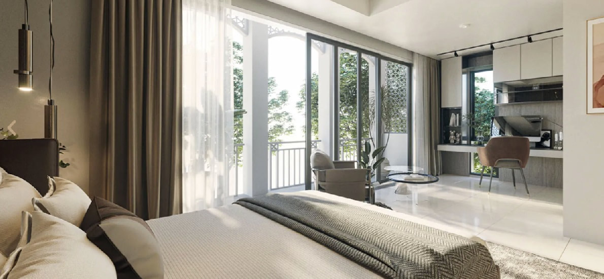 Large Master bedroom with balcony