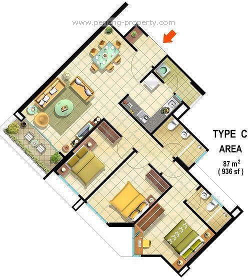 Type C floor plan