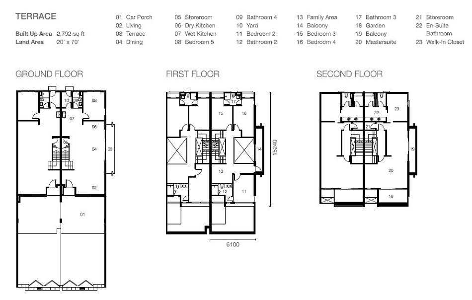 Terrace floor plan