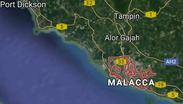 Land for sale in Melaka map