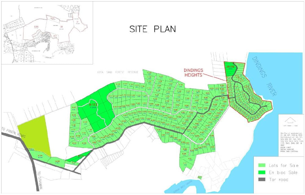 Site plan of land