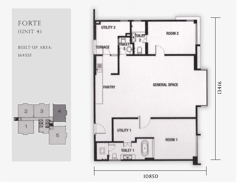 Type Forte floor plan and layout