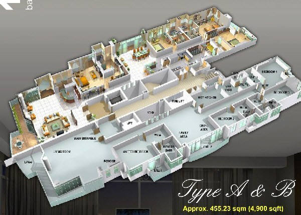 Type A & B floor plan