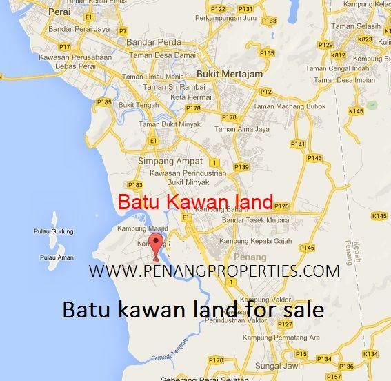 Land in Batu Kawan map