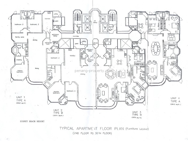 Floor plan Type A, Type B