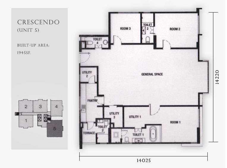 Type Crescendo floor plan layout