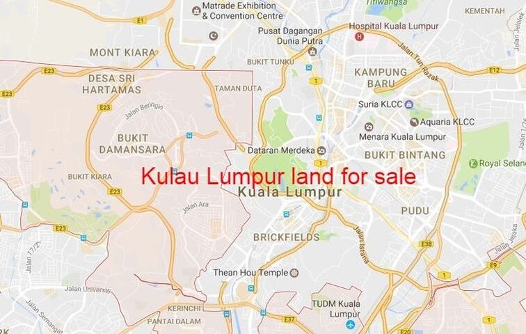 Land in Kulau Lumpur map