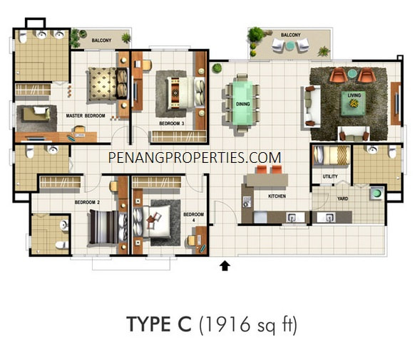Type C floor plan