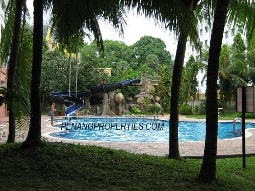 Swimming pool and water slide