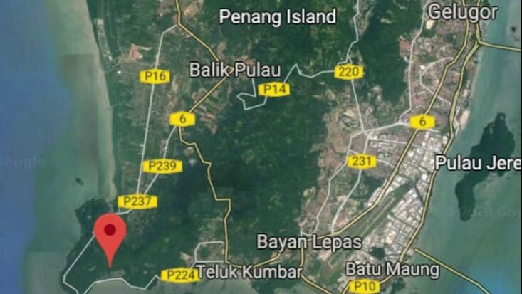 Teluk Kumbar land location.