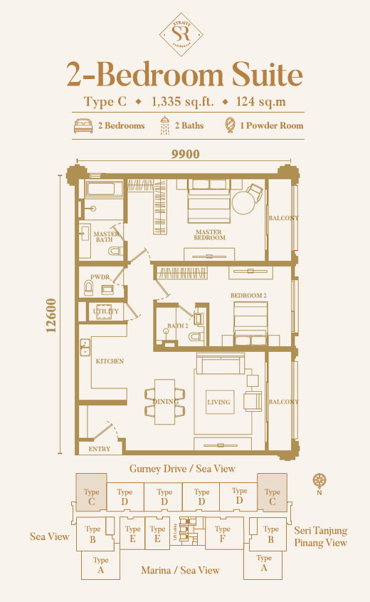 Type C - 2 bedroom
