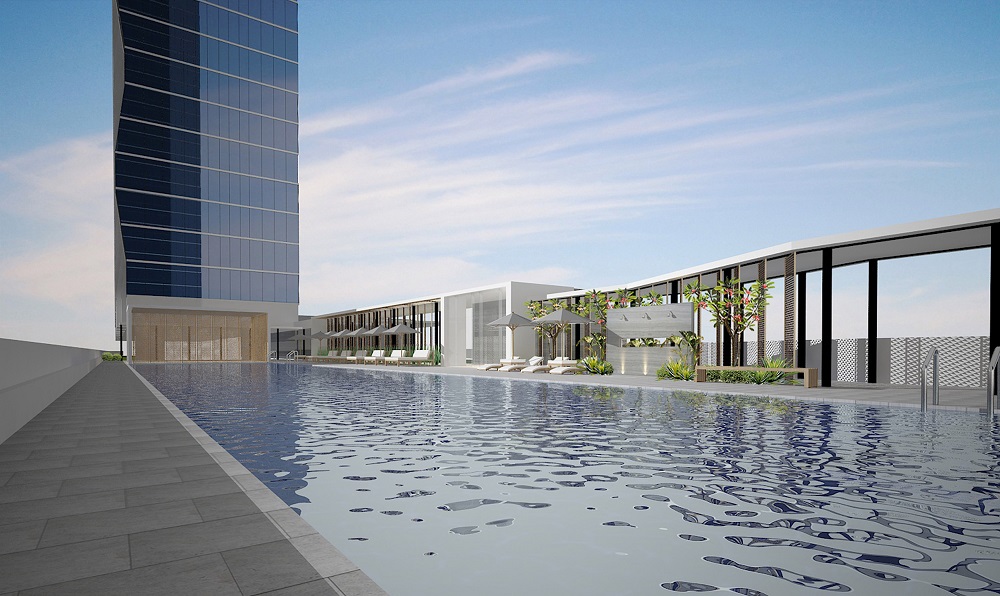 Olympic sized swimming pool.