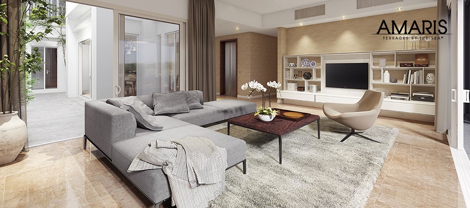 Hall and living room