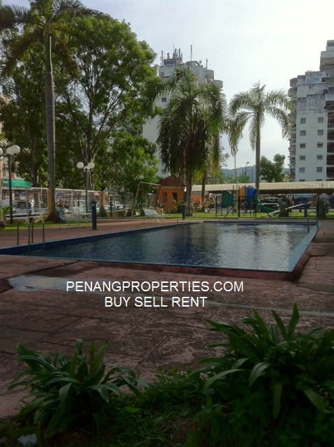 Swimming pool and children playground