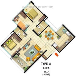 Type A floor plan