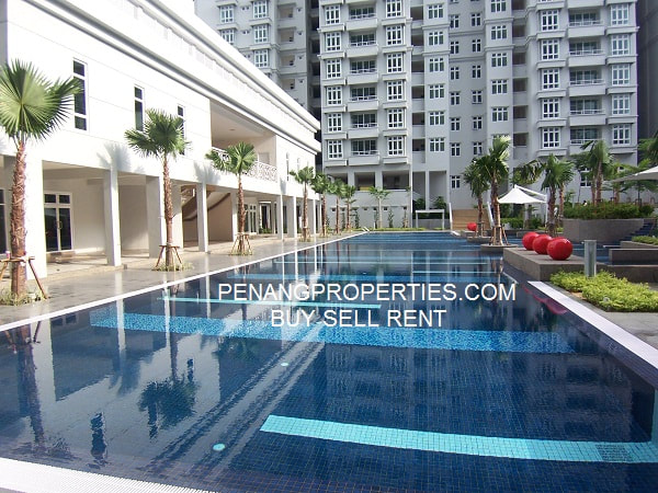 The pool side area