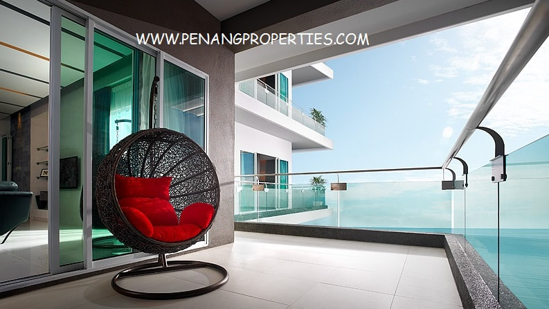 Balcony with see-through glass for unobstructed views