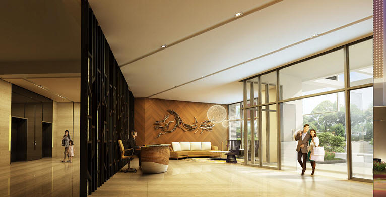 Entrance to lift lobby
