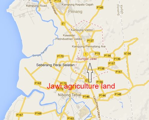 Sungai Jawi land location map