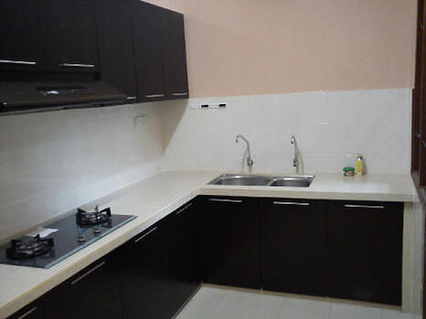Kitchen with cabinets