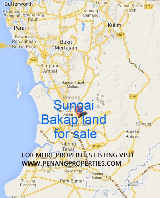 Sungai Bakap land map