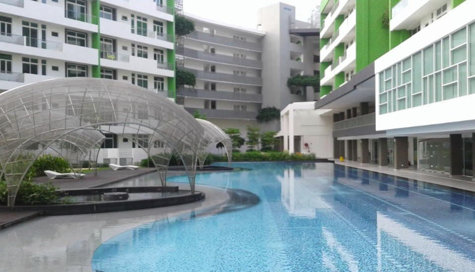 Covered pool deck
