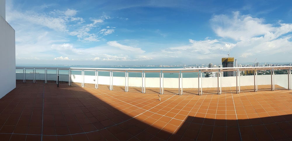 The rooftop terrace