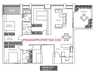 Garden suite 1.750sf