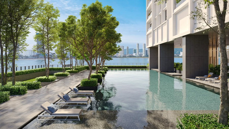 Podium floor landscaped