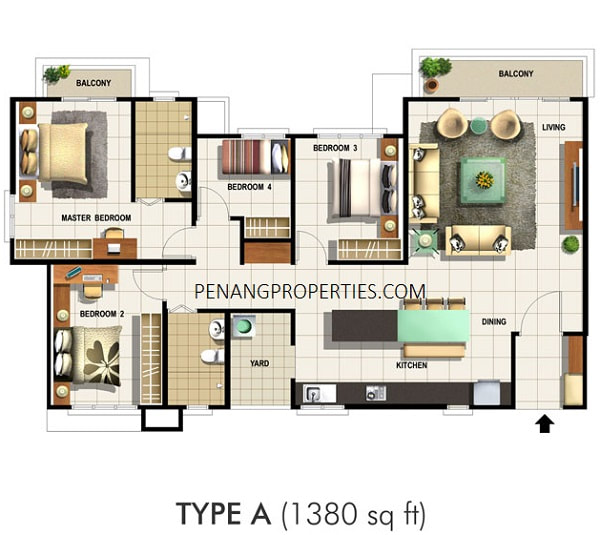 Type A floor plan