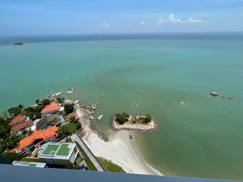 View of the man-made island
